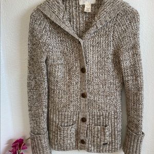 Roxy Button Up Hooded Sweater